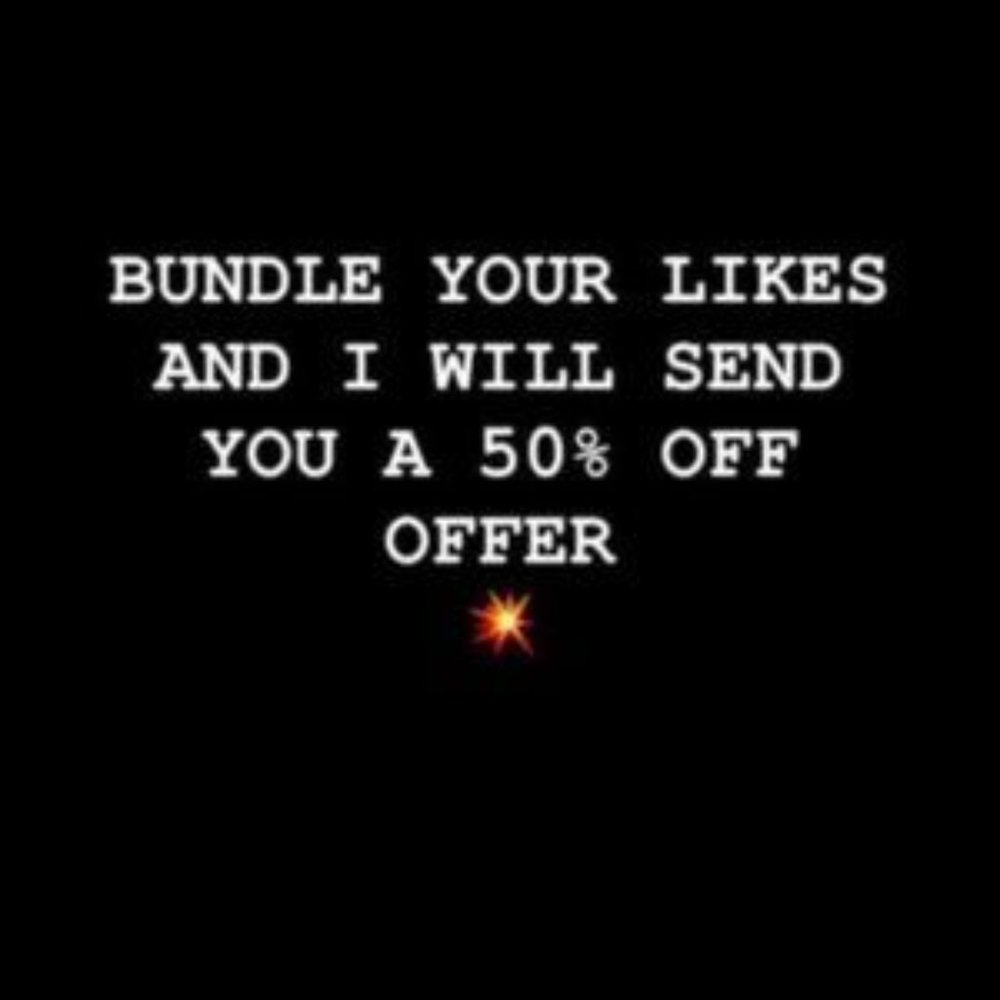 BUNDLE YOUR LIKES AND GET 50 OFF - Picture 1 of 1
